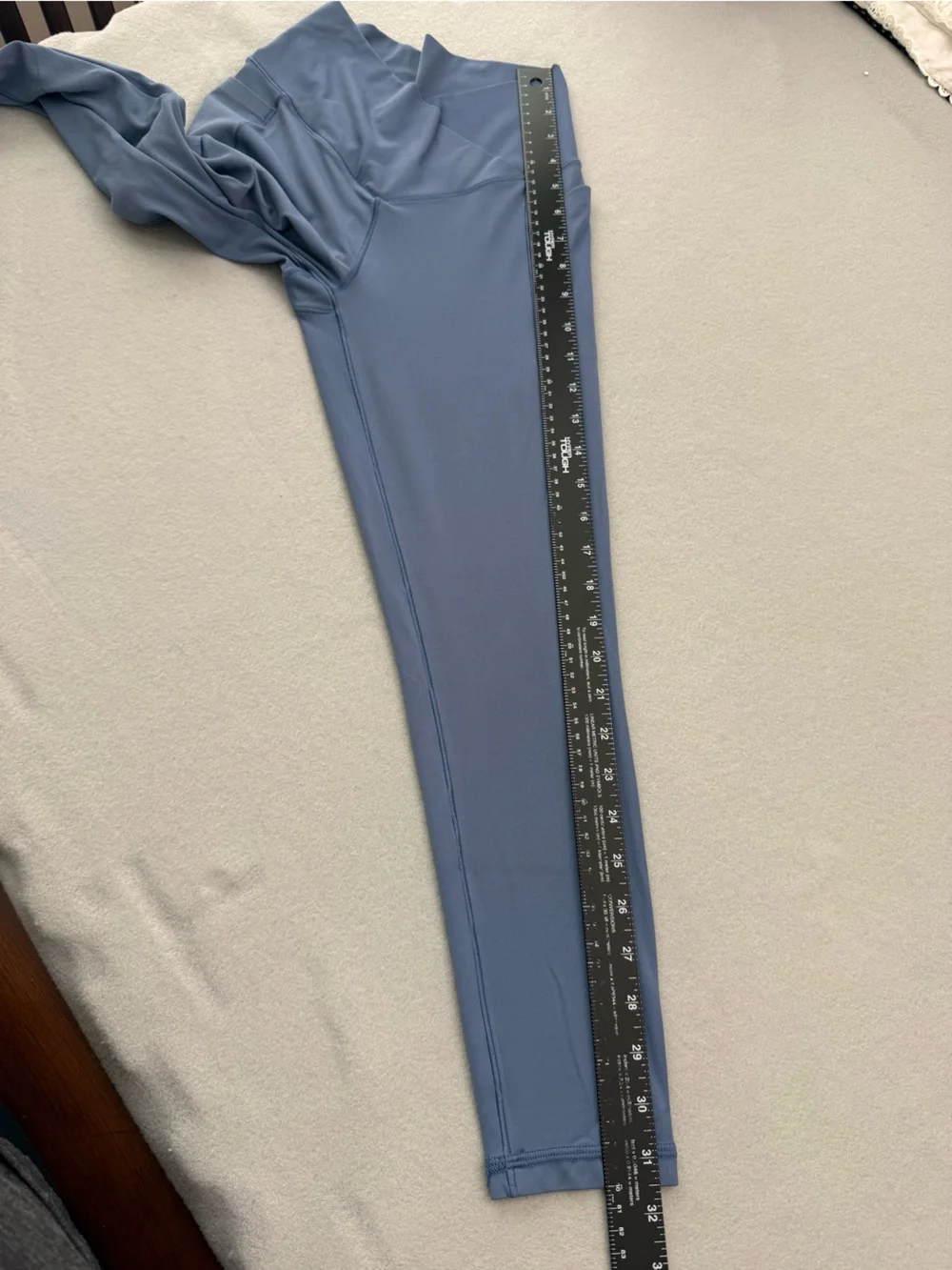 High-Waist Crisscross Ankle Leggings - Navy and Dusty Blue